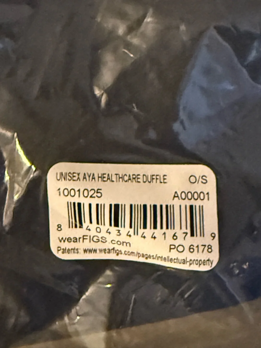FIGS Navy Duffel Bag with Aya Healthcare Logo NWT in Original Bag